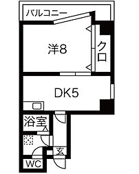 YM丸の内 1DKの間取図画像