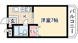 OS.SKYマンション2藤ケ丘 ワンルームの間取図画像