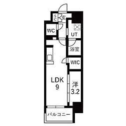 メイクスアート名駅WEST 1LDKの間取図画像