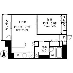 RESIDIA東桜2 1LDKの間取図画像