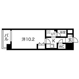 ヒルズ新栄2号館 1Kの間取図画像