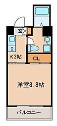 グランデ浅間町 1Kの間取図画像