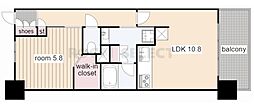 PRESSANCELOGERCHIKUSA 1LDKの間取図画像