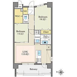 テラッツァ白壁 2LDKの間取図画像