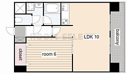 新丸の内ビル 1LDKの間取図画像