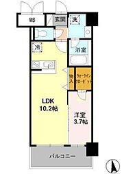 クレール則武 1LDKの間取図画像