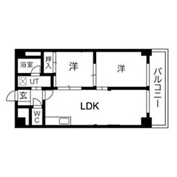 第5協和ビル 2LDKの間取図画像