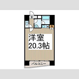 ESSE栄 ワンルームの間取図画像