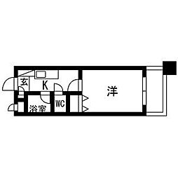 TKビル 1Kの間取図画像