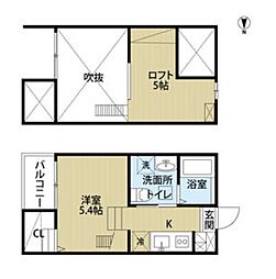 Jeunesse石場 ワンルームの間取図画像