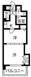 セントラル名古屋 1DKの間取図画像