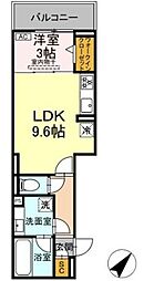名古屋市名東区本郷3丁目アパート 1LDKの間取図画像
