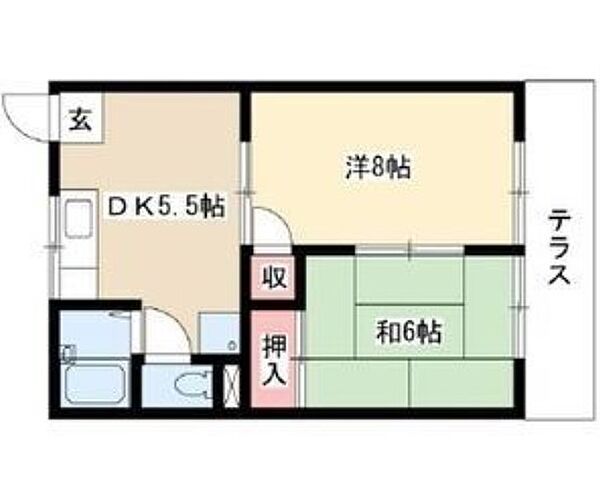 アネックス鬼頭 101｜愛知県名古屋市中村区宿跡町２丁目(賃貸アパート2DK・1階・38.95㎡)の写真 その2