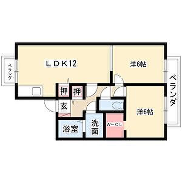 カーサ・ボナール 201｜愛知県名古屋市中村区猪之越町２丁目(賃貸アパート2LDK・2階・57.13㎡)の写真 その2