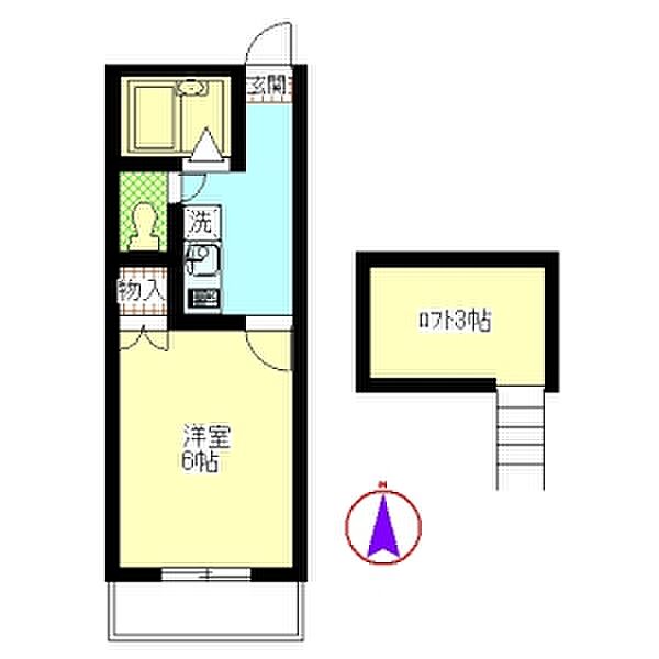 ソレアード藤江 2D｜愛知県名古屋市中村区藤江町３丁目(賃貸アパート1K・2階・24.39㎡)の写真 その2