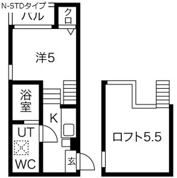 グランシエロ名古屋黄金 105｜愛知県名古屋市中村区北畑町３丁目(賃貸アパート1K・1階・18.19㎡)の写真 その2