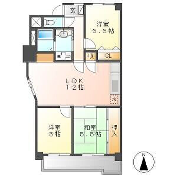 サンメゾン八熊 1102｜愛知県名古屋市中川区八熊３丁目(賃貸マンション3LDK・11階・71.61㎡)の写真 その2