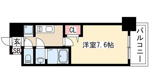 プレサンス東別院駅前 1002｜愛知県名古屋市中区平和１丁目(賃貸マンション1K・10階・25.13㎡)の写真 その2