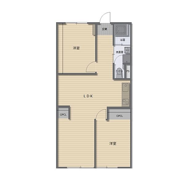 蜆橋ハイツ 401｜愛知県名古屋市中川区外新町４丁目(賃貸マンション2LDK・4階・60.00㎡)の写真 その2