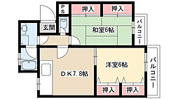 サンファミリア長久手1 2DKの間取図画像