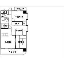 第3猪飼ビル 3LDKの間取図画像