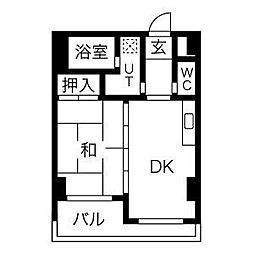 アネックス池下 1DKの間取図画像