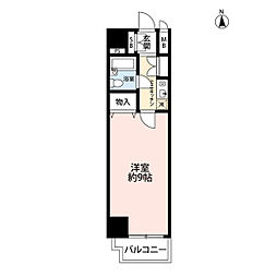 ラウムズ富士見町 1Kの間取図画像