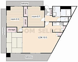 ファヴォール白壁 3LDKの間取図画像