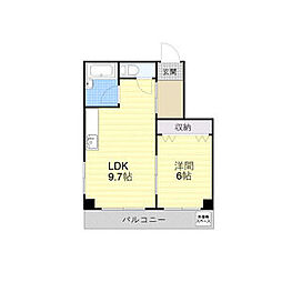 プレジールメゾン旭 1LDKの間取図画像