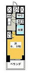 プレサンス丸の内アデル 1Kの間取図画像