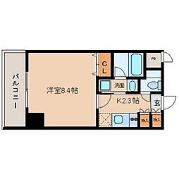 グランルージュ栄2 1Kの間取図画像