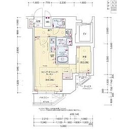 プレリス花の木オルディア 1LDKの間取図画像
