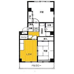 レジデンス永井 2LDKの間取図画像