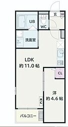 Jack kawagishiI 1LDKの間取図画像