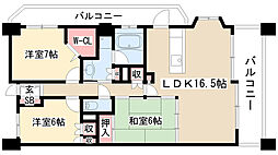 レジディア泉 3LDKの間取図画像