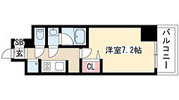 セイワパレス丸の内駅前プレミア 1Kの間取図画像