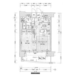 プレサンス桜通グレイス 1LDKの間取図画像
