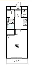 セントラルハイツ東別院 1Kの間取図画像