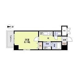 P-SQUAREShumoku3 1Kの間取図画像