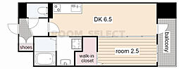 エステムコート名古屋サウスプレミオ 1DKの間取図画像