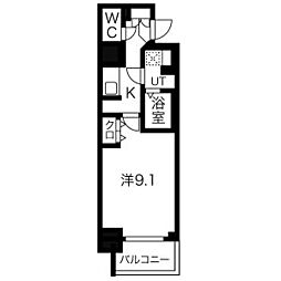 CRESTTAPP新栄 1Kの間取図画像