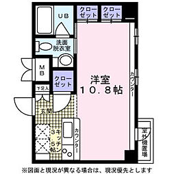 KDXレジデンス東桜1 ワンルームの間取図画像
