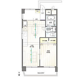 音羽本郷ビル 1SLDKの間取図画像