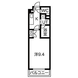 シテイライフ本山東 1Kの間取図画像