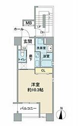 ヒルズ桜山 1Kの間取図画像