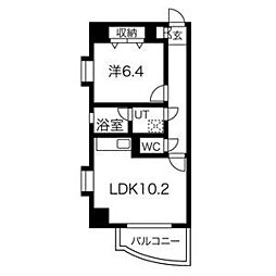 アビタシオン葵 1LDKの間取図画像