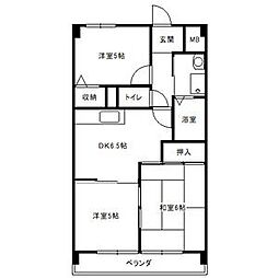 エクセルハイツ尾頭橋 3DKの間取図画像