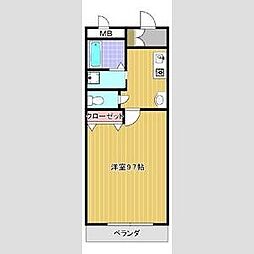 アヴァンセ 1Kの間取図画像