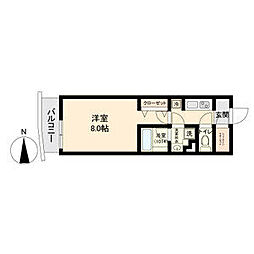 ブランシエスタ金山 1Kの間取図画像