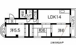 第2宝照ハイツ 3LDKの間取図画像